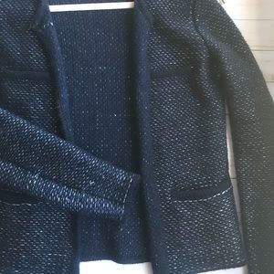 SPIRIT wool blazer navy and silver